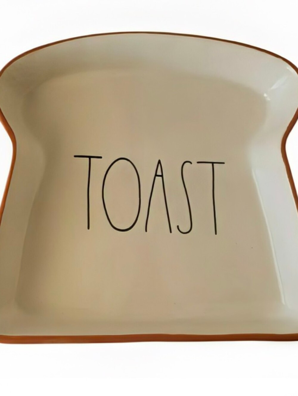 NWOT Rae Dunn "EGGS & TOAST" Ceramic Plate Set - Picture 3 of 4